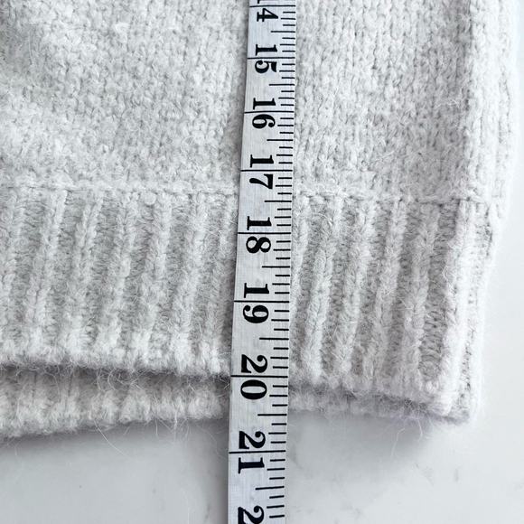 Zara White Knit Black Velvet Bow Collar Long Sleeve Pullover Sweater Medium - Picture 10 of 12